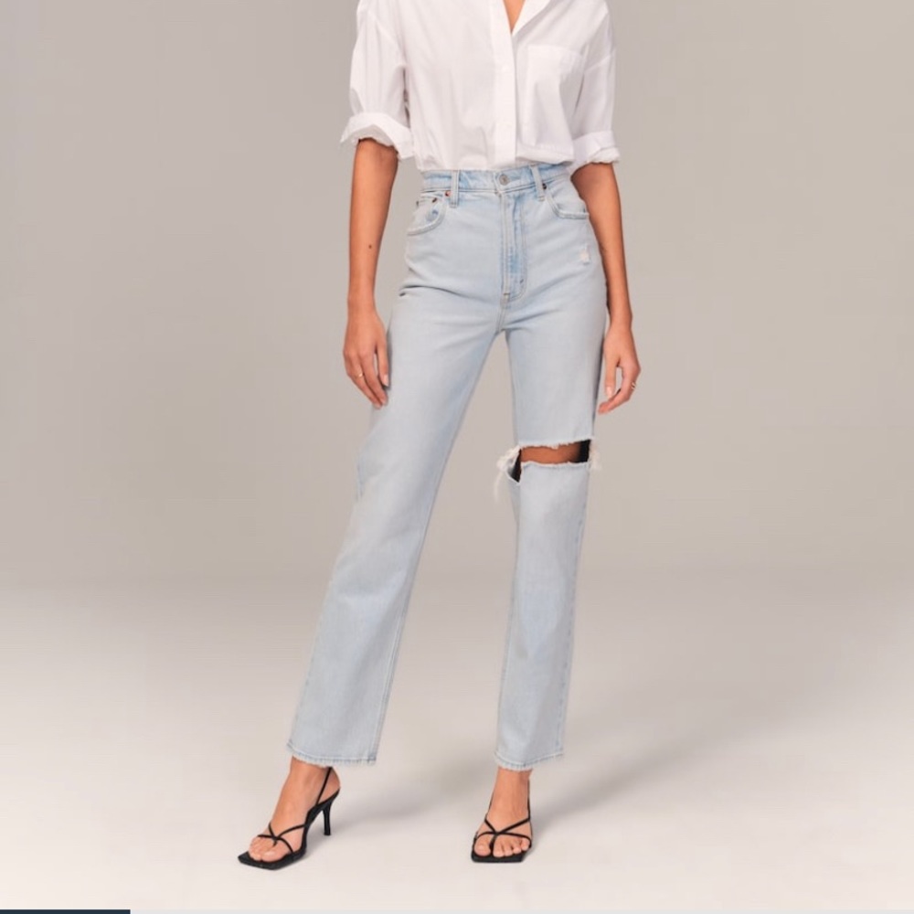 Abercrombie The 90s straight ultra high rise